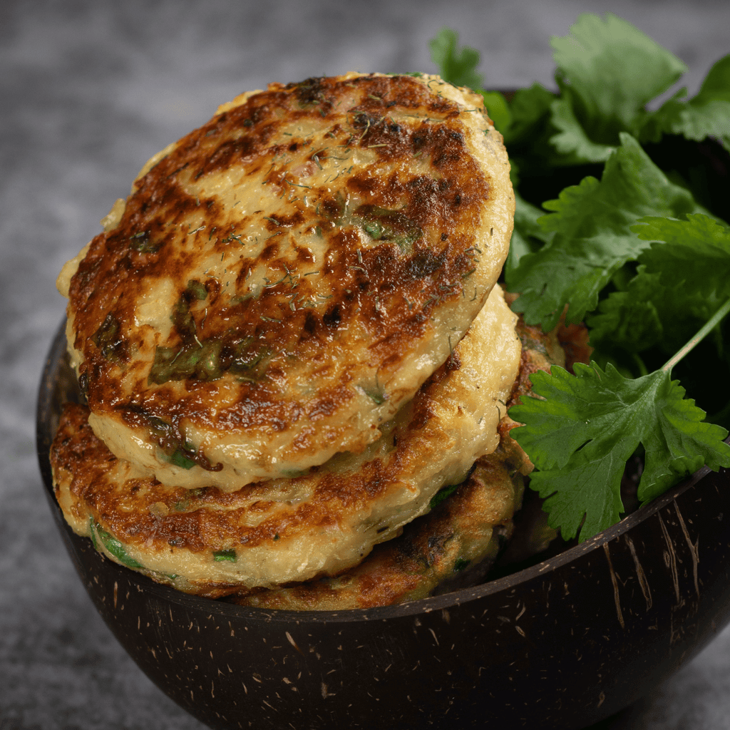 Pea and cottage cheese fritters - healthy easy cooking